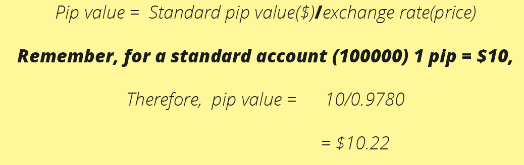 standard account pip