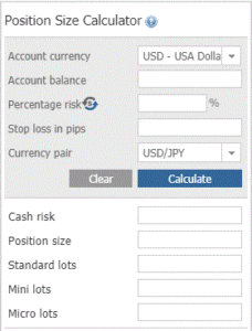 How do you use the position size calculator